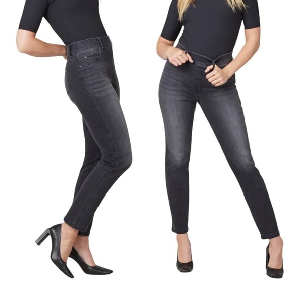 SPANX Vintage Black Ankle Straight Leg Jeans 20355Q - Picture 1 of 11